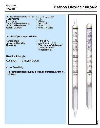 Draeger CO2 aerotest vials, pack of 10 