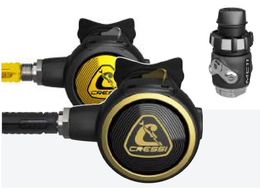 Conjunto de reguladores de buceo Cressi MC11 + Zen Oro + Zen Octopus
