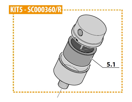 KIT CARTUCCIA FILTRO ASPIRAZIONE MCH6