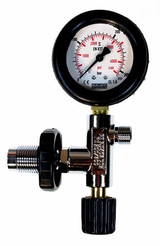 Rubinetto Bauer carico compressore Junior con manometro